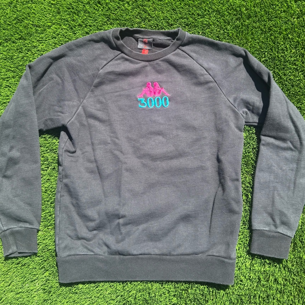 Kappa x Gumball 3000 Embroidered Logo Men's Black Crewneck Sweatshirt